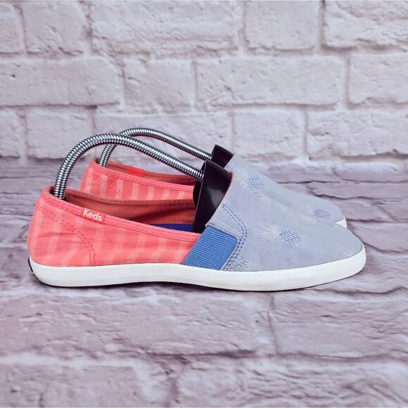 Keds women's slip on shoes pineapple blue pink size 9 - Picture 10 of 15